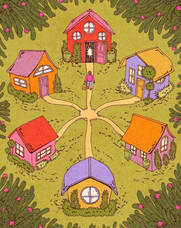 Okay, here's a breakdown of the image, addressing the requested theoretical frameworks where applicable. ## **Visual Description** The image is a stylized, illustrative depiction of a central figure standing at a cros...