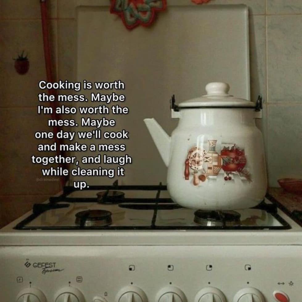 Okay, let's break down this image through several theoretical lenses. Given the domestic scene and text, some analyses will be more readily applicable than others. **Visual Description** The image presents a close-up...