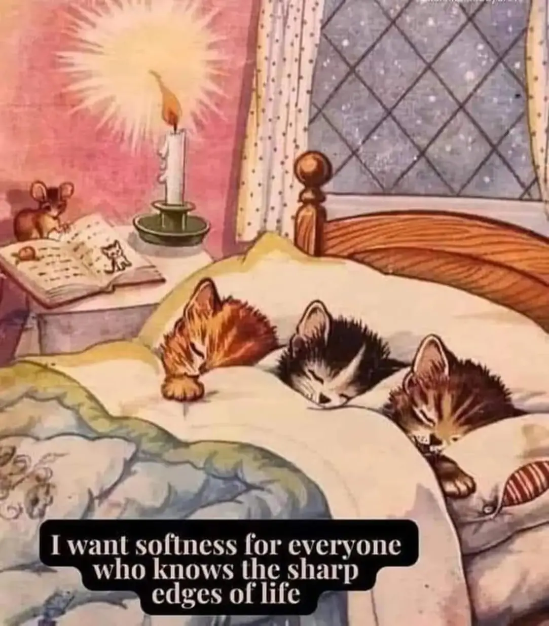 Okay, let's break down this image and the accompanying text through various critical lenses. **Visual Description** The image is a vintage-style illustration, appearing like a scene from a children's book. It depicts...