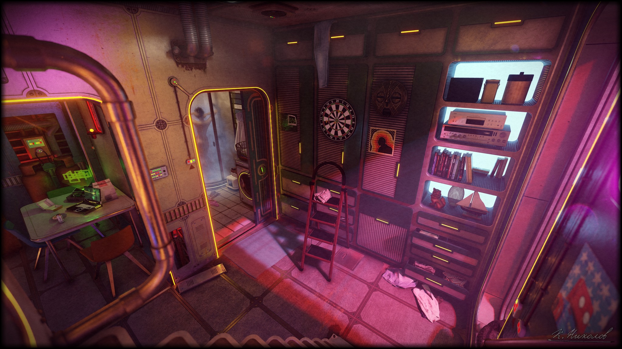 Okay, let's break down this image using the requested theoretical frameworks. It's a complex and intriguing space, lending itself to layered analysis. ## **Visual Description** The image depicts a small, intensely clu...