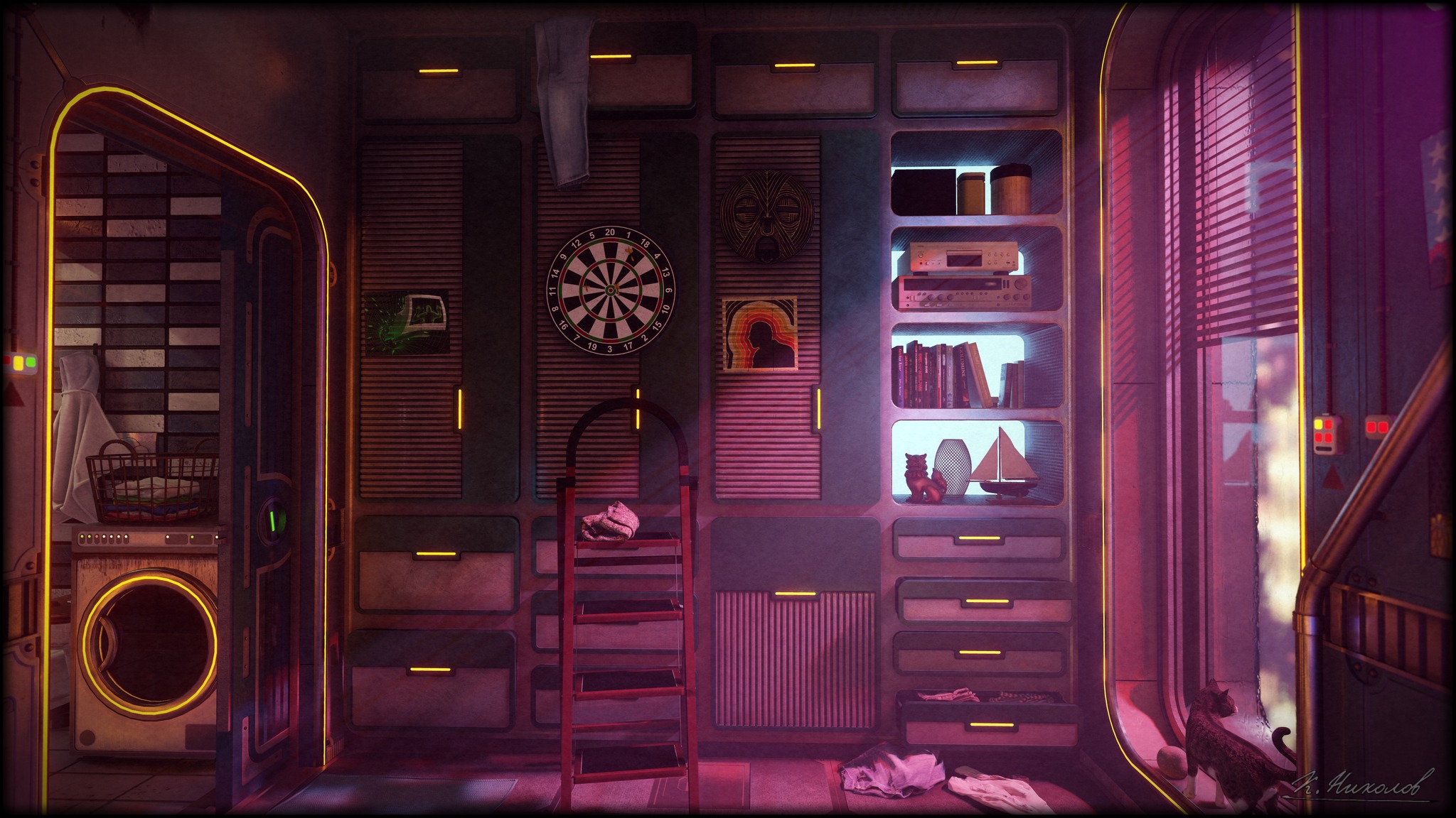 Okay, here's an analysis of the image broken down into sections, addressing the requested theoretical frameworks where applicable. It’s a complex image, leaning heavily into a futuristic, slightly unsettling aesthetic...