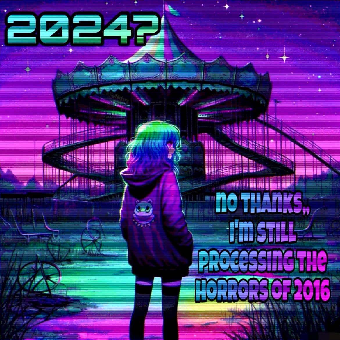 Okay, let's break down this image using the requested theoretical frameworks. It's a visually striking piece, and there's a lot to unpack. ## Visual Description The image presents a digitally rendered scene drenched i...