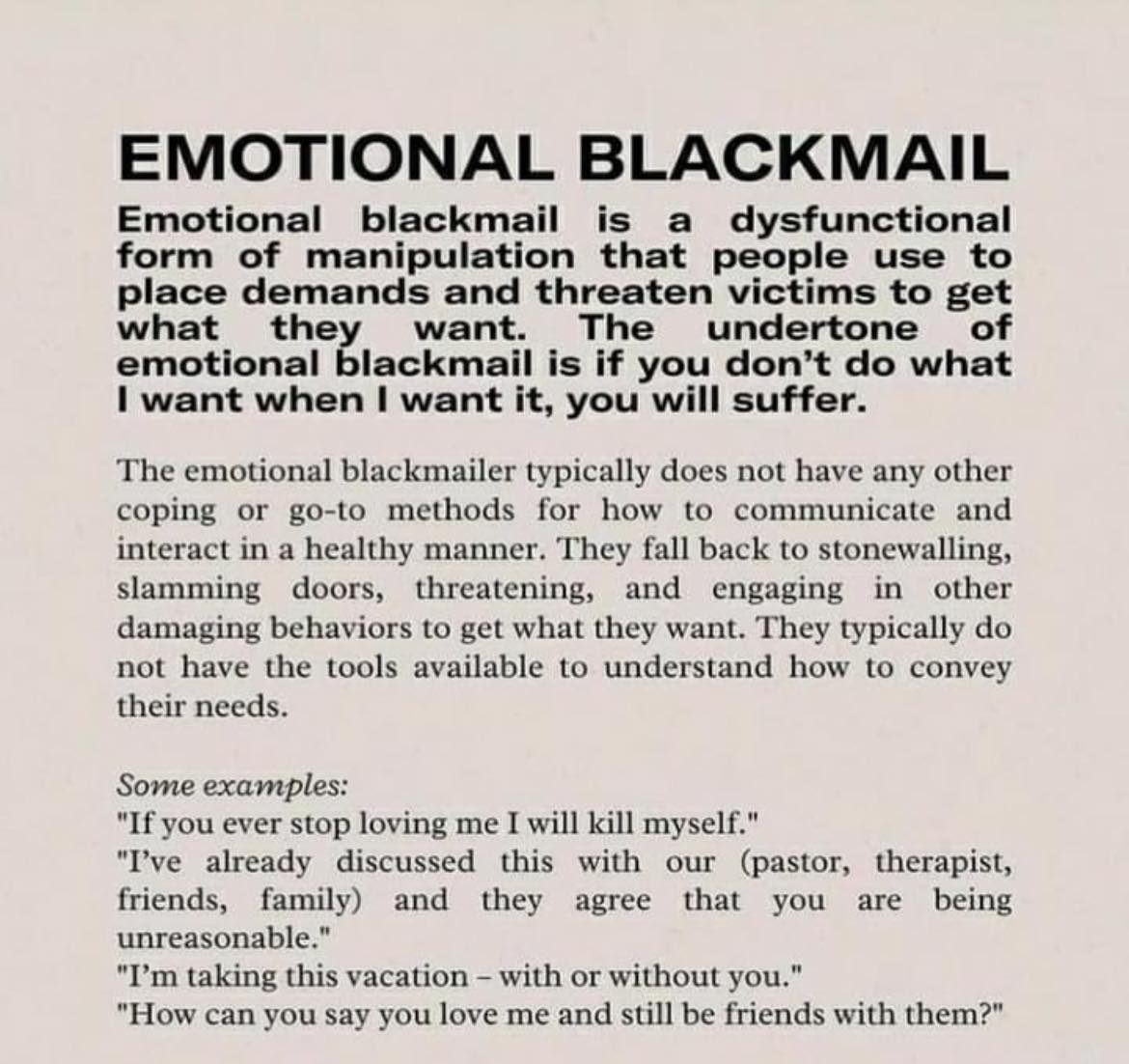 Okay, here's an analysis of the provided text ("Emotional Blackmail") broken down into sections based on the requested theoretical frameworks. I'll indicate where a framework *doesn't* apply directly to the text, as w...