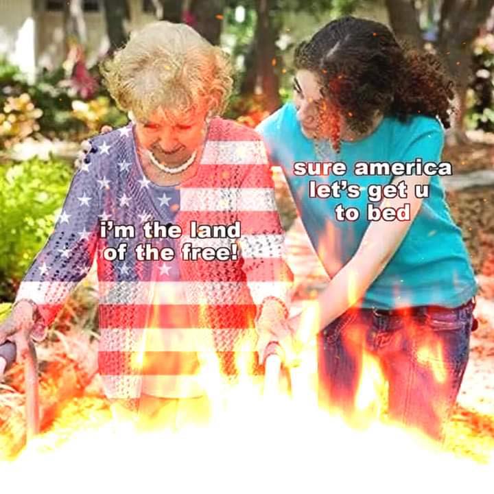 Okay, let's break down this meme-like image using the requested theoretical frameworks. It's a complex image ripe for analysis, particularly given the jarring juxtaposition of visuals and text. **1. Visual Description...