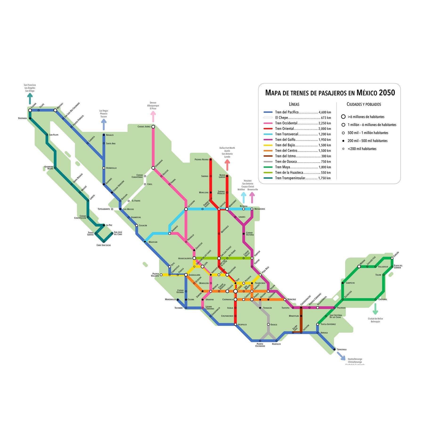 Okay, let's break down this map of passenger trains in Mexico 2050, analyzing it through several theoretical lenses. It's a complex image, and some lenses will be more fruitful than others. ## Visual Description The i...