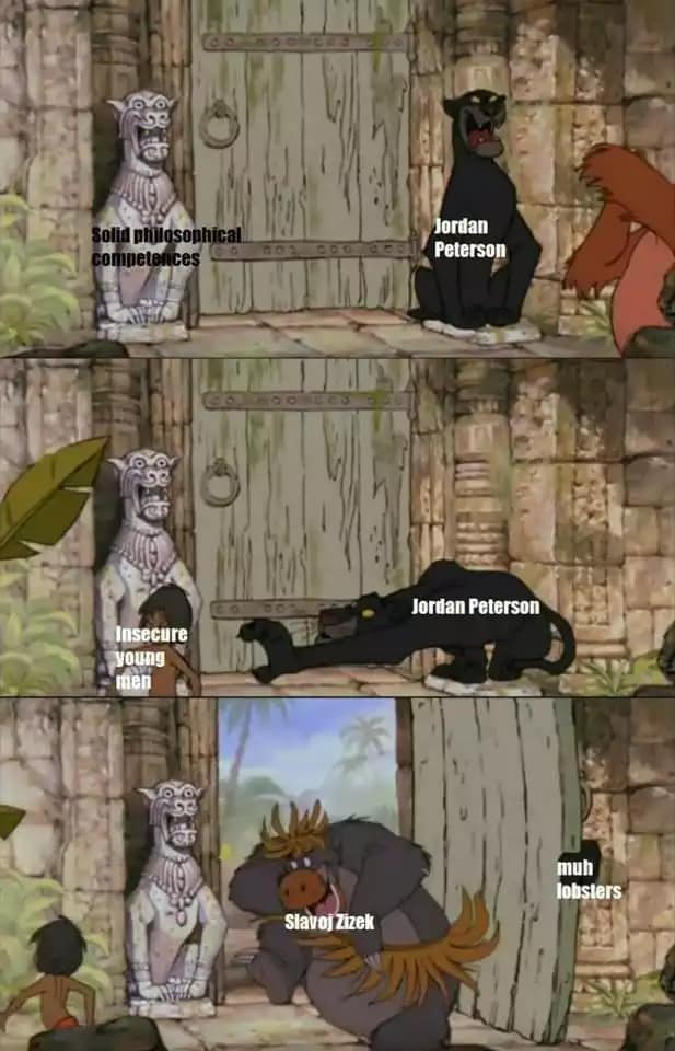 Okay, let's break down this meme using the requested analytical lenses. It's a loaded image, and the analyses will reflect that. **Visual Description** The image is a triptych, taking three separate screenshots from D...