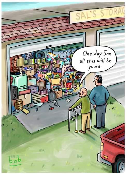 The meme is a humorous illustration of a boomer's (a person who is considered to be out of touch with modern technology and culture) reaction to a modern storage facility's automated system. The image shows a boomer t...