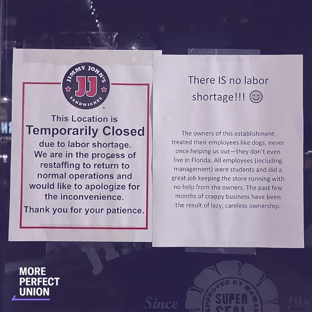 Okay, let's break down this image of the Jimmy John’s sign and the handwritten note through the lenses you've requested. It's a rich little document for analysis! **Visual Description** The image depicts two pieces of...