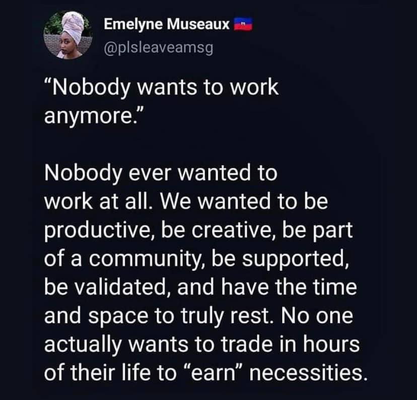 Okay, let's break down this social media post through the lenses you've requested. It’s a powerfully direct statement, ripe for theoretical analysis. **Visual Description** The image is a simple text-based post, likel...