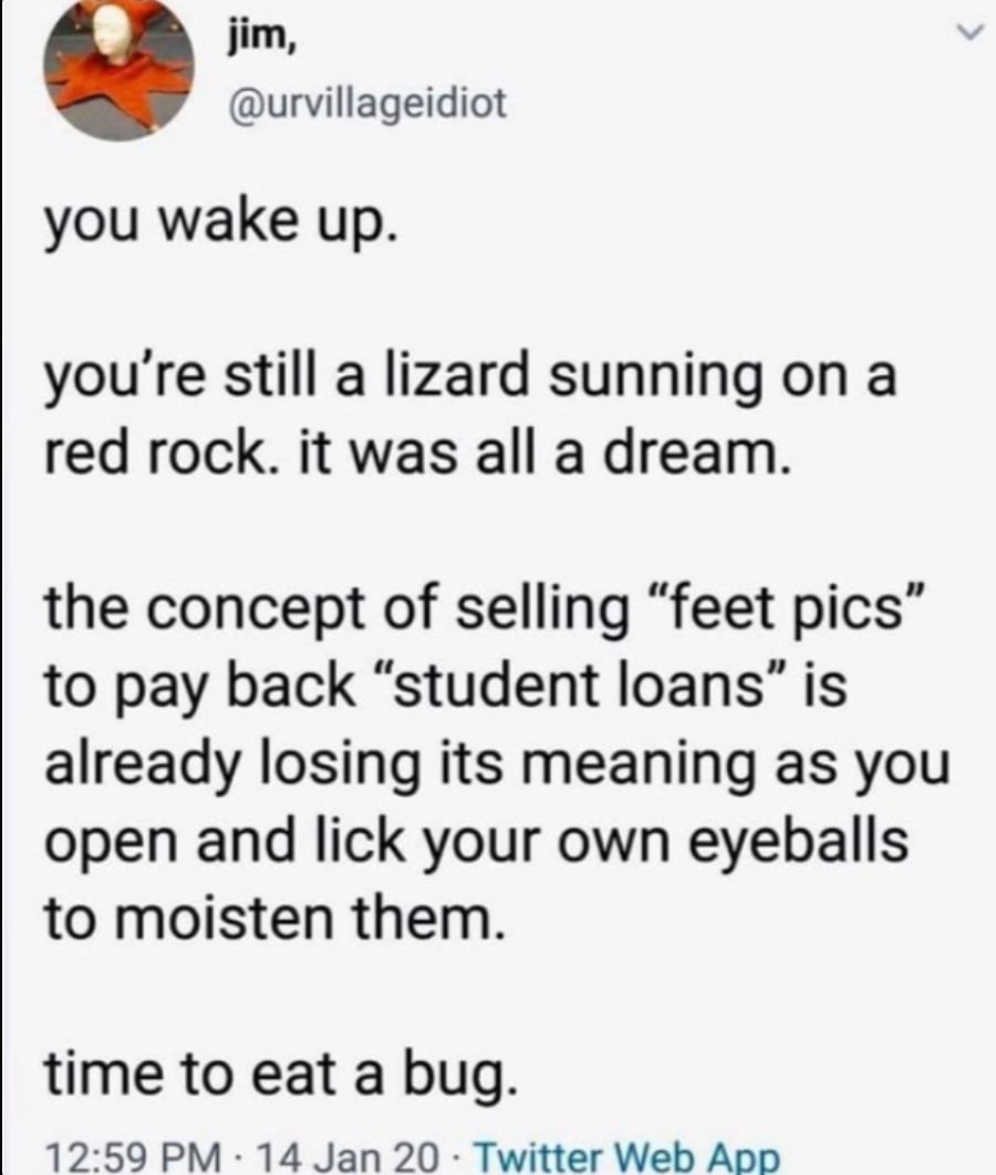 Okay, let's break down this rather bizarre Twitter post through the lenses of various theoretical frameworks. It’s a challenging text, and multiple readings are possible! **Visual Description** The image is a screensh...