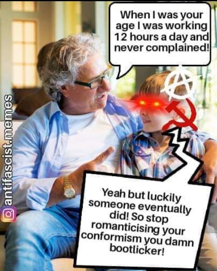 Okay, let's break down this meme using the requested theoretical frameworks. It's a densely layered image, so each section will be relatively detailed. **Visual Description** The image is a digital meme featuring two...