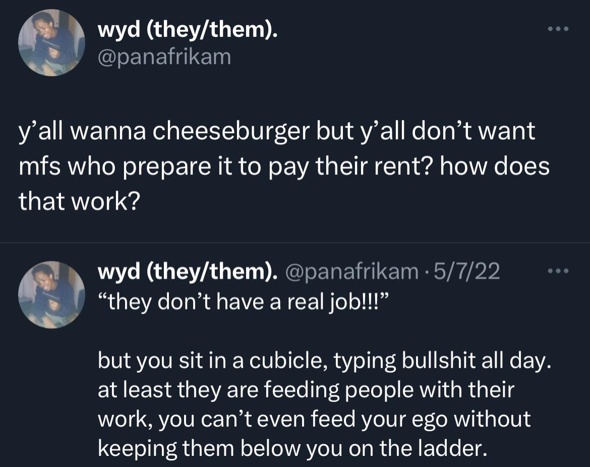 Okay, let's break down this Twitter post through the lenses you've requested. It's a short but dense piece of text, ripe for analysis. **Visual Description** The image is a screenshot of a Twitter post from the accoun...