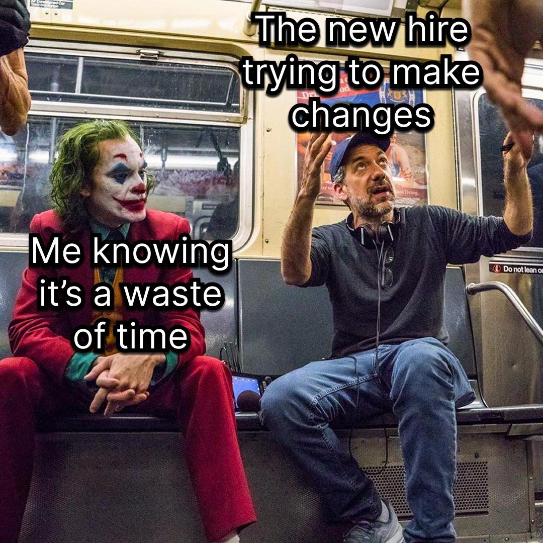 Okay, let's break down this meme image through several theoretical lenses. It's a strong visual with layers ripe for analysis. ## Visual Description The image features a split composition within a subway car. On the l...