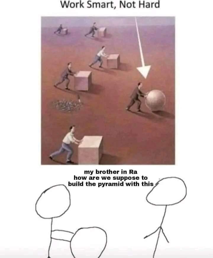 Okay, let's break down this image/meme with the requested theoretical lenses. It's a rich image ripe for deconstruction! **Visual Description** The image depicts a digitally altered scene seemingly set in ancient Egyp...