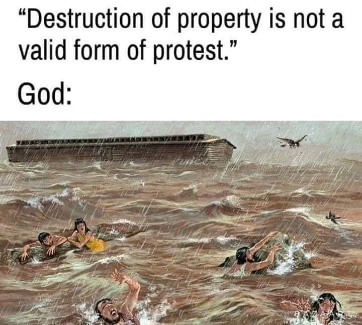 Okay, let's break down this meme through the lenses you've provided. It's a rich image with potential for multiple interpretations. **Visual Description** The meme juxtaposes text with a dramatic illustration depictin...