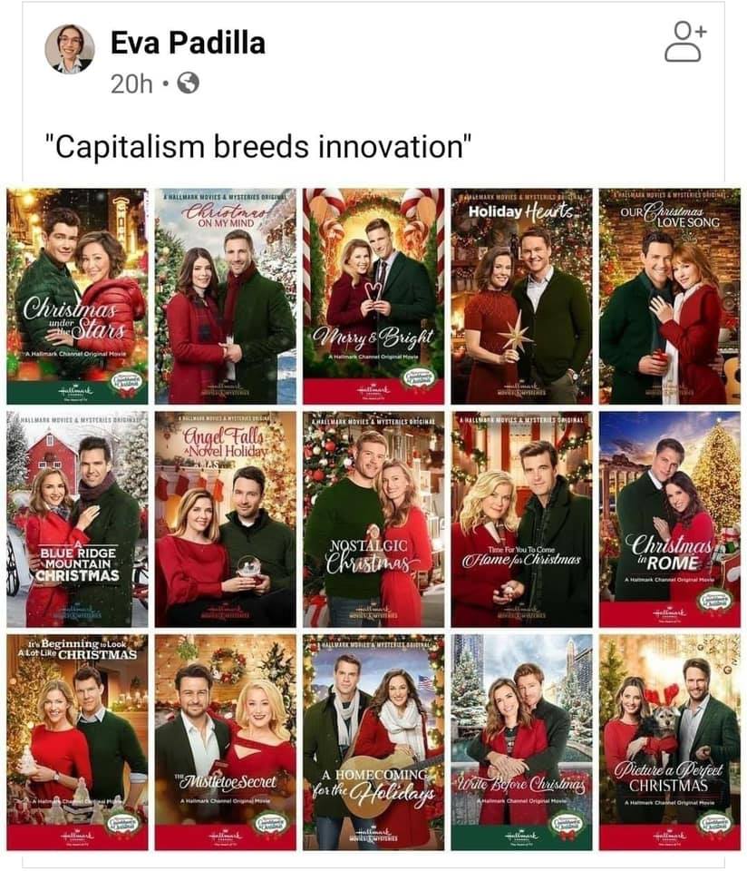 Okay, here's an analysis of the image of the Hallmark movie posters, broken down into sections addressing the requested theoretical frameworks. I'll indicate when a framework doesn't fully apply. It's a dense image, s...