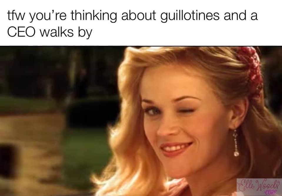 Okay, let's break down this meme with analyses from various theoretical lenses, as requested. ## Visual Description The image is a still from the 2001 film *Legally Blonde*. It features Reese Witherspoon as Elle Woods...