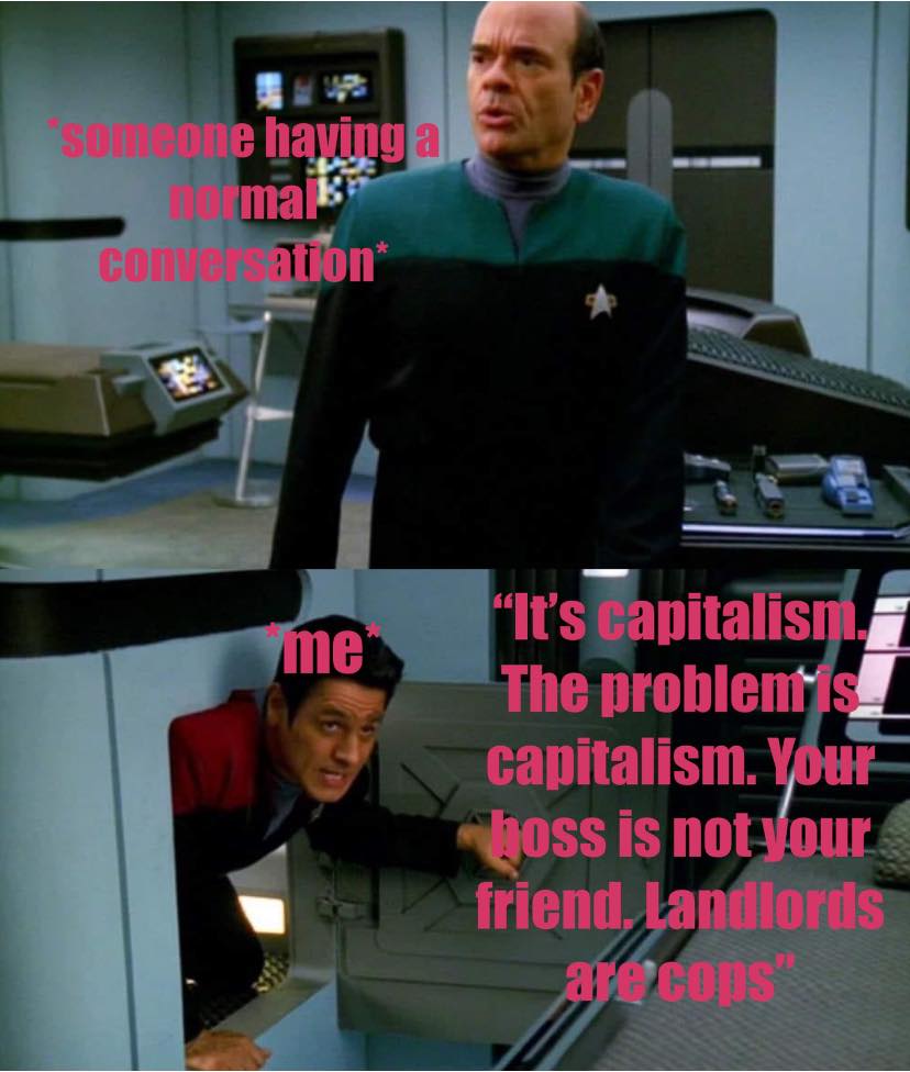 Okay, let's break down this image/meme with the requested theoretical frameworks. It's a dense image, playing with internet culture and political rhetoric, so this will be a substantial analysis. ## Visual Description...