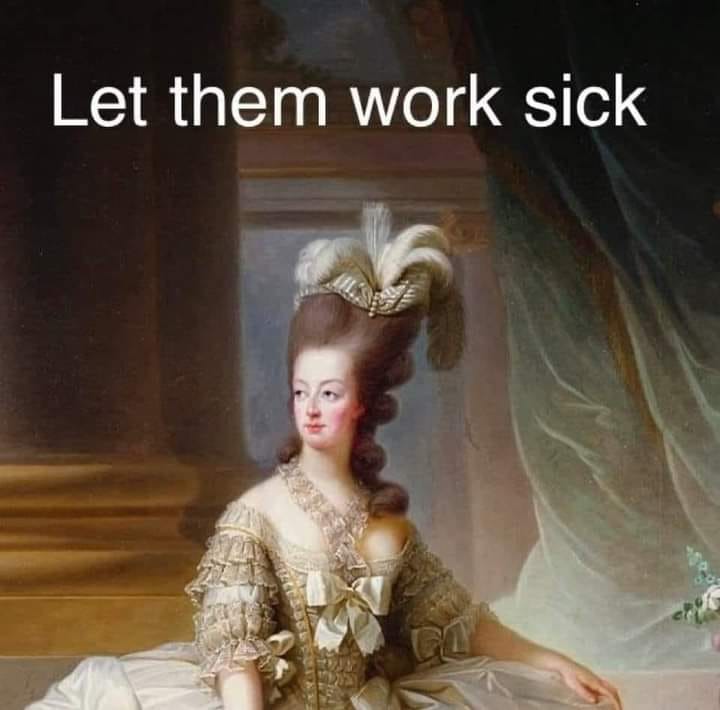Okay, let's break down this image/meme using the frameworks you’ve provided. **Visual Description** The image is a reproduction of a portrait of Marie Antoinette, the Queen of France during the late 18th century. She’...