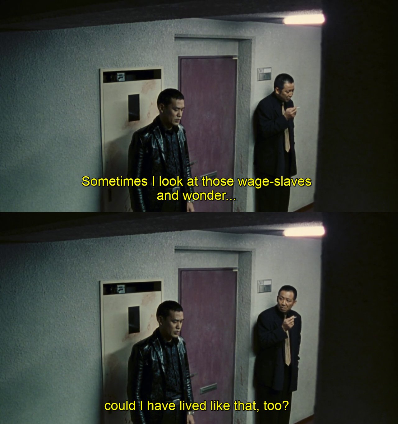 Okay, here's an analysis of the image, broken down into the requested theoretical frameworks, only including those that meaningfully apply. **Visual Description** The image is a diptych (two panels) featuring a scene...