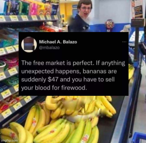 Okay, let's break down this meme/social media post using the requested theoretical lenses. **Visual Description** The image is a screenshot of a social media post (likely Twitter/X) by Michael Balazo. The post feature...