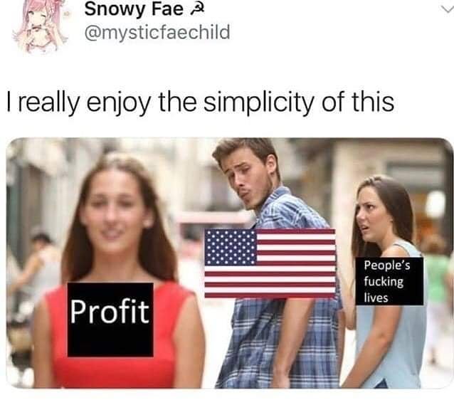 Okay, let's break down this meme using the requested theoretical lenses. It's a potent image, so several of these frameworks will be highly applicable. **Visual Description** The image is a stock photo or screencap de...