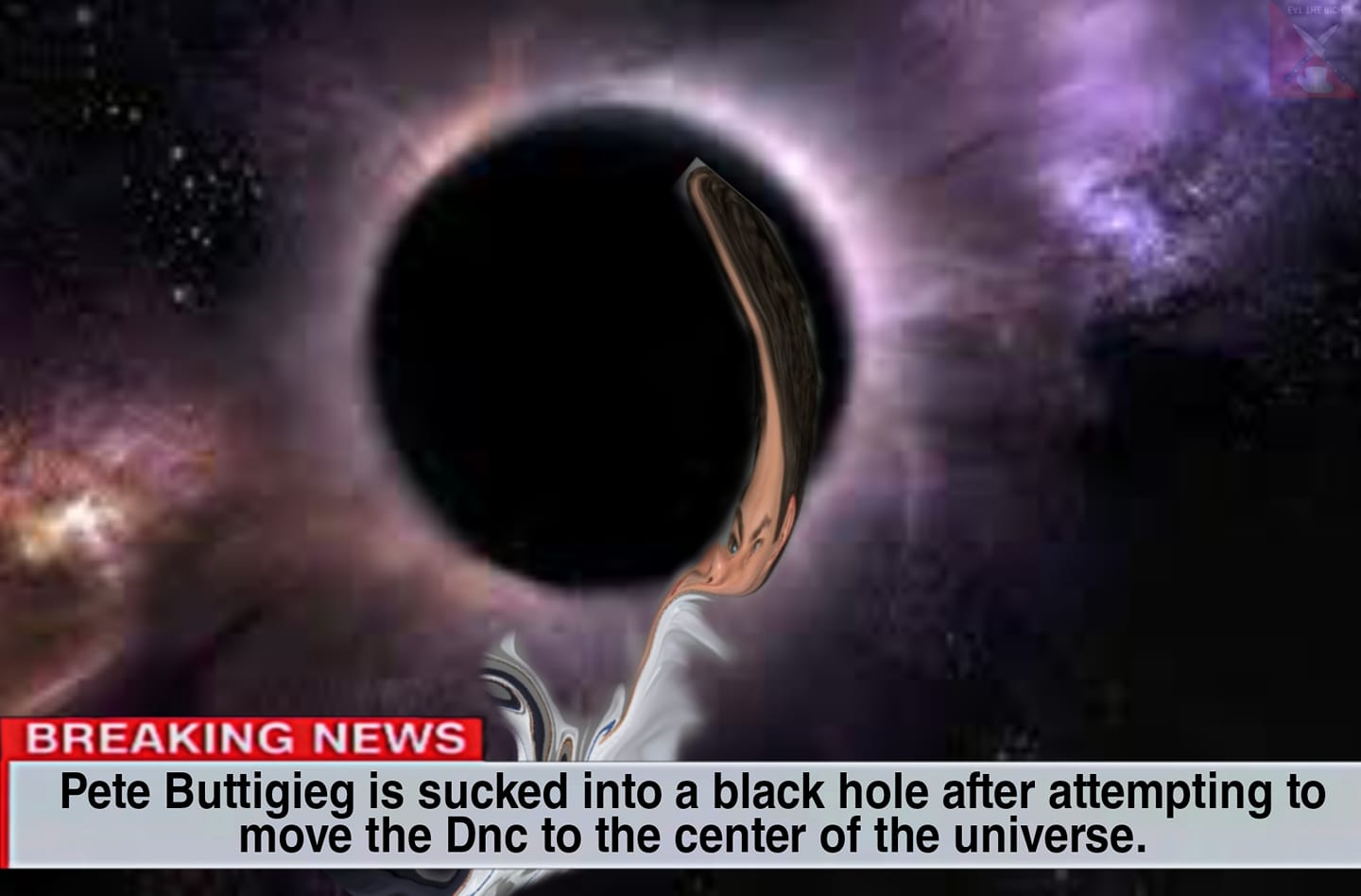 Okay, let's break down this very...unique image and its implied narrative through various critical lenses. ## Visual Description The image is a digitally manipulated, somewhat kitsch composition. It depicts a figure s...