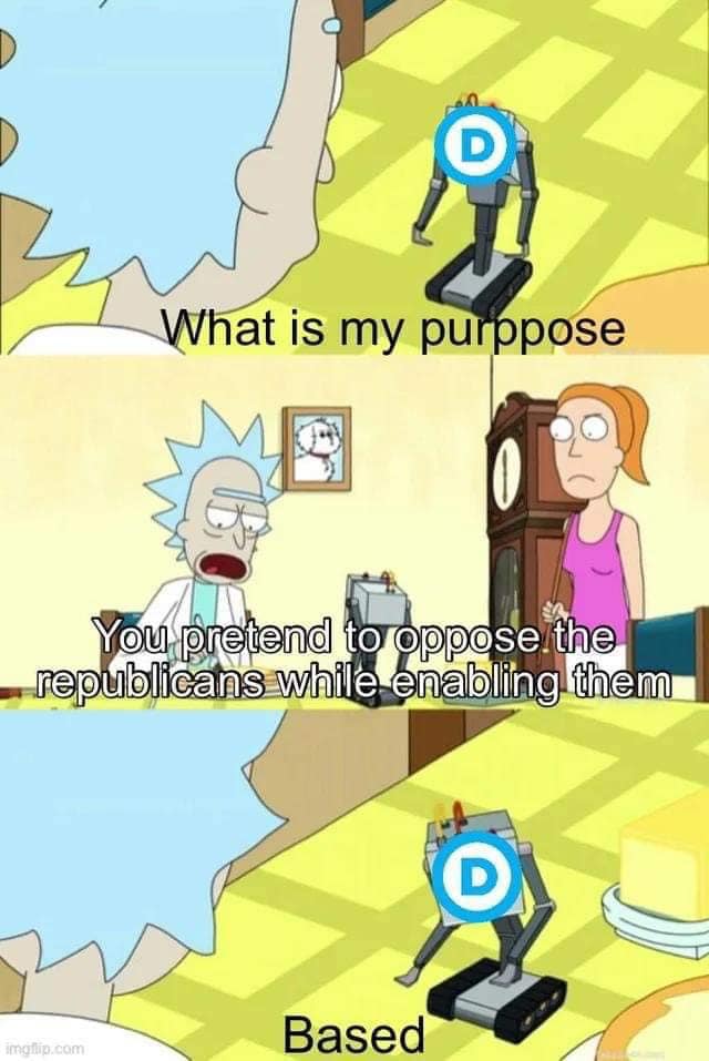 Okay, let's break down this meme using the requested theoretical frameworks. It's a layered image, and the analysis will reflect that. **Visual Description** The image is a screengrab from the animated television show...