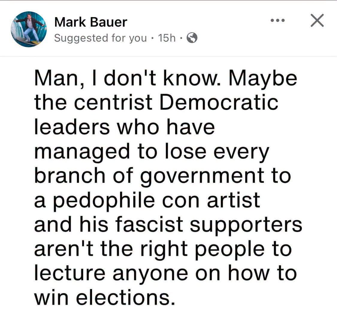 This political meme satirizes the concept of "anti-centrism," criticizing the current Democratic leadership for being too middle-of-the-road. The poster claims that "centrist" leaders are unfit to teach people how to...