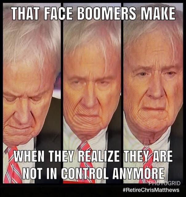 Okay, let's break down this meme through the lenses you've provided. **Visual Description** The image is a four-panel grid, presenting a sequence of increasingly contorted facial expressions of Chris Matthews, a forme...