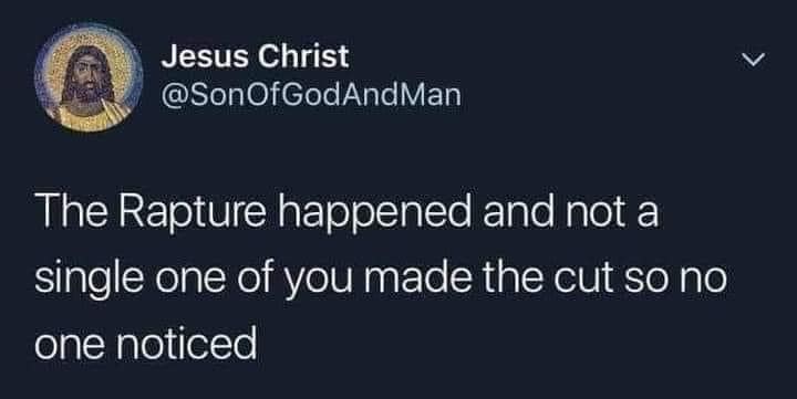 Okay, let's break down this ironic tweet from "Jesus Christ" (@SonofGodandMan) through several theoretical lenses. Note that some lenses will be more applicable than others, and I'll explain why. **Visual Description*...