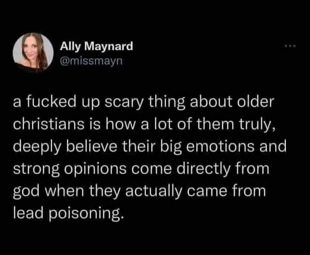 This meme is a sarcastic commentary on the perception that many Christians are not actually following the teachings of their religion, but rather using it to justify their own personal biases and prejudices. The text...