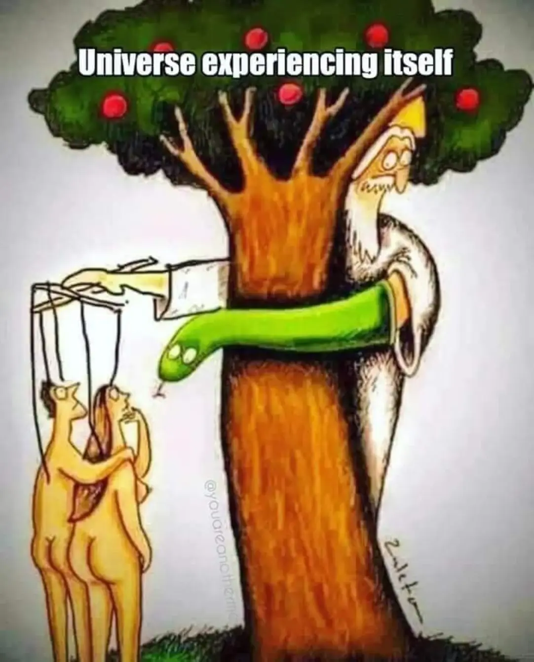 Okay, let's break down this provocative image through the requested theoretical lenses. **Please be advised:** This image is highly suggestive and deals with religious and sexual themes. The following analysis will ex...