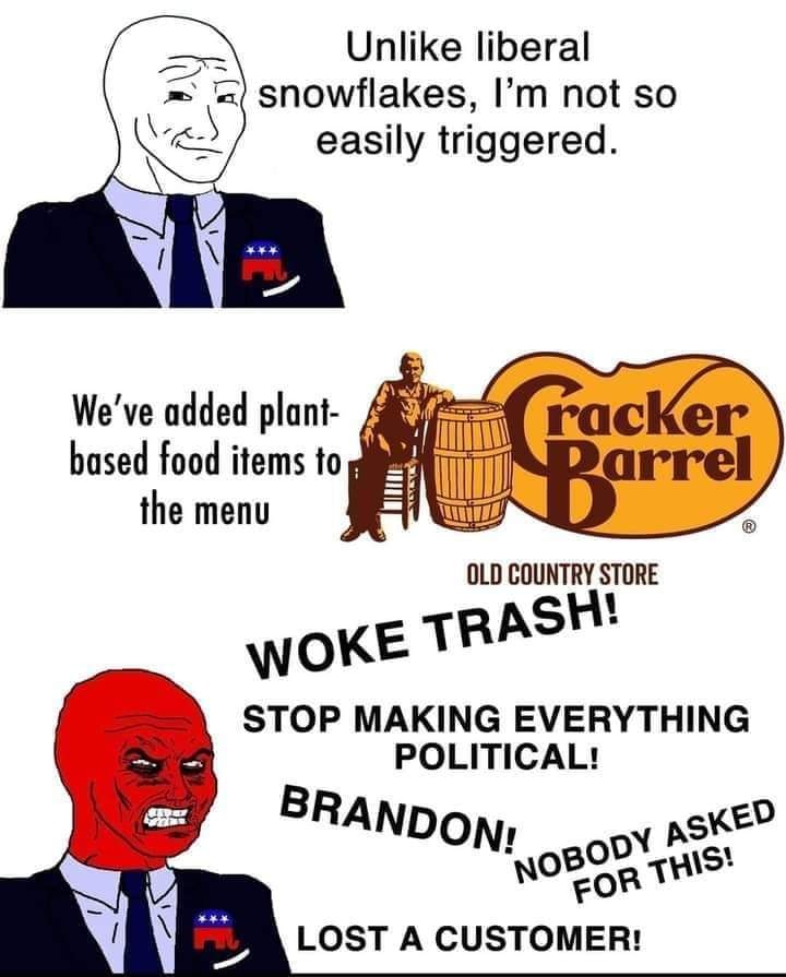 Okay, let's break down this meme with analyses through the lenses you've requested. It's quite a loaded image, so there's a lot to unpack. ## Visual Description The image is a meme composed of two panels featuring a s...