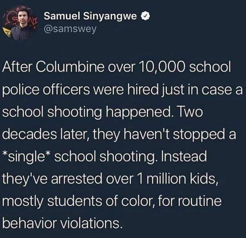 Okay, let's break down this tweet through the lenses of various critical theories. **Visual Description** The image is a screenshot of a tweet from Samuel Sinyangwe (@samswey). It features his profile picture, which i...