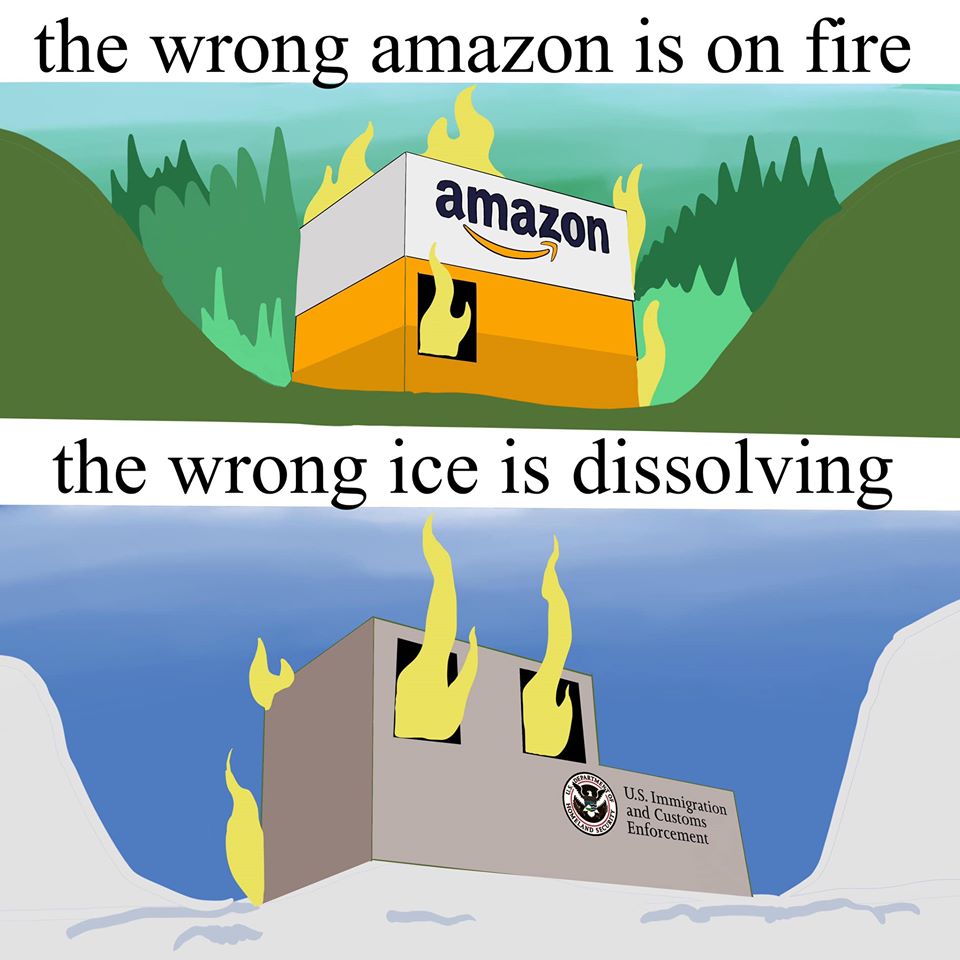 Okay, let's break down this image, "the wrong ice is dissolving," utilizing the requested theoretical lenses. **Visual Description** The image is a digitally illustrated diptych, presented as two panels with accompany...