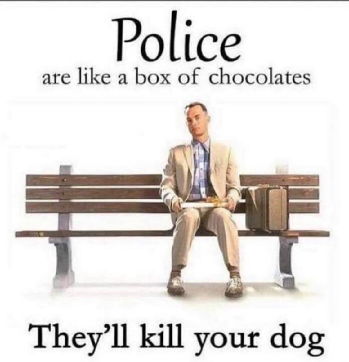 Okay, let's break down this image/meme using the lenses you’ve provided. This is a particularly potent image, rich for analysis due to its referencing of a well-known film and its provocative tagline. **Visual Descrip...