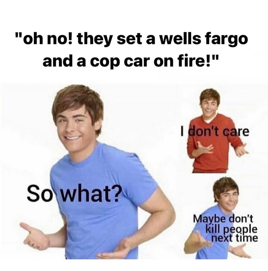 Okay, here's an analysis of the image based on the requested theoretical frameworks. I'll skip sections that don't really apply meaningfully to the image. ## Visual Description The image is a meme format using a serie...