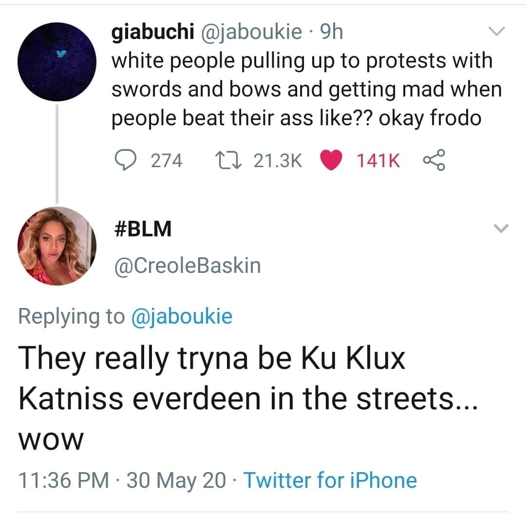 Okay, let's break down this Twitter exchange through several theoretical lenses. I'll organize it into sections, as requested, skipping any that don't meaningfully apply. **Visual Description** The image is a screensh...