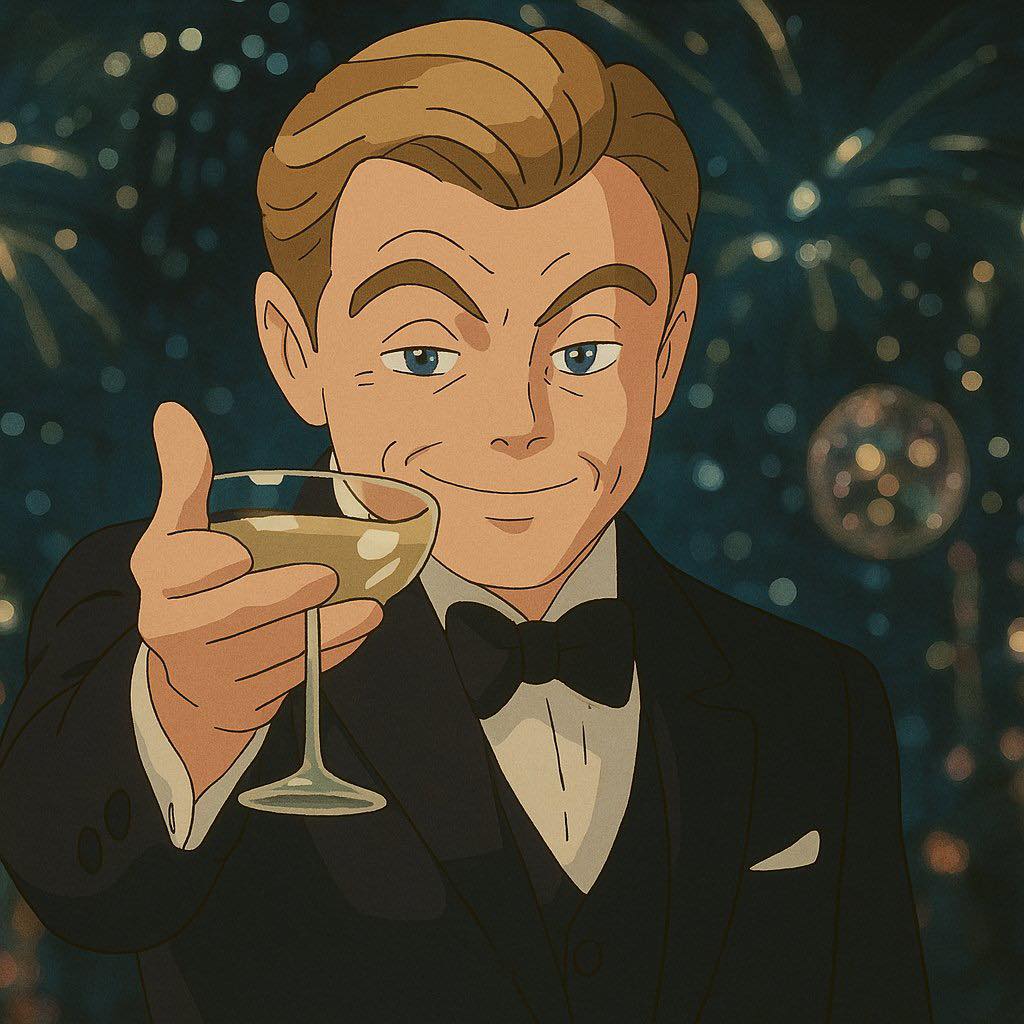 Okay, let's break down this image through the lenses you've provided. **Visual Description** The image depicts a man in a stylized, cartoonish style reminiscent of modern animation or illustration. He is a fair-skinne...