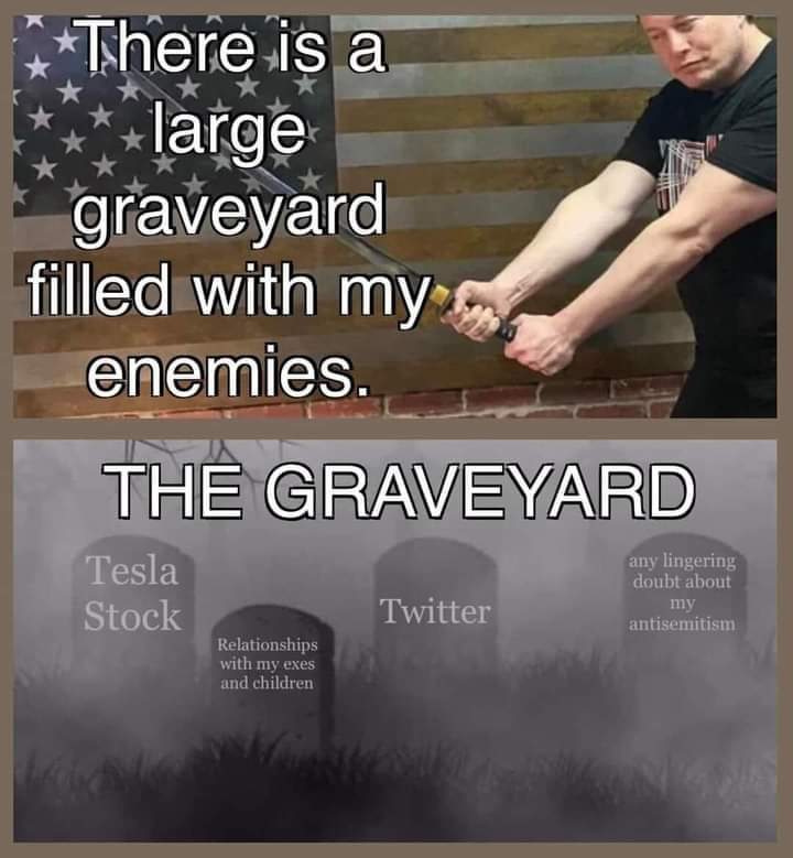 The meme is a play on the idea of a "graveyard" of enemies, but instead of actual people, it's a collection of things that are "killed" or "died" in a humorous way. The image shows a person holding a sword, with a cap...