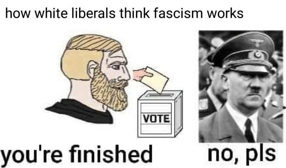 Here's an analysis of the image based on the requested theoretical frameworks. Please note this is inherently interpretive, and the meme's intent is polemical and arguably simplistic. ## Visual Description The image i...