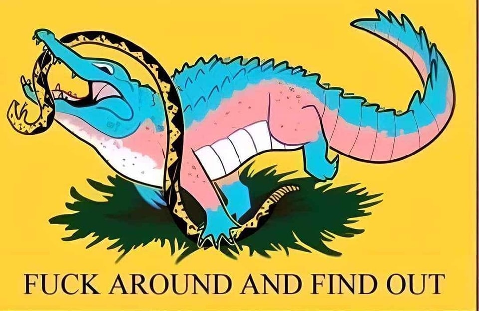 Okay, let's break down this image with the requested theoretical lenses. It's a rather dense image, lending itself to multiple interpretations. ## Visual Description The image presents a cartoon-style alligator in a v...