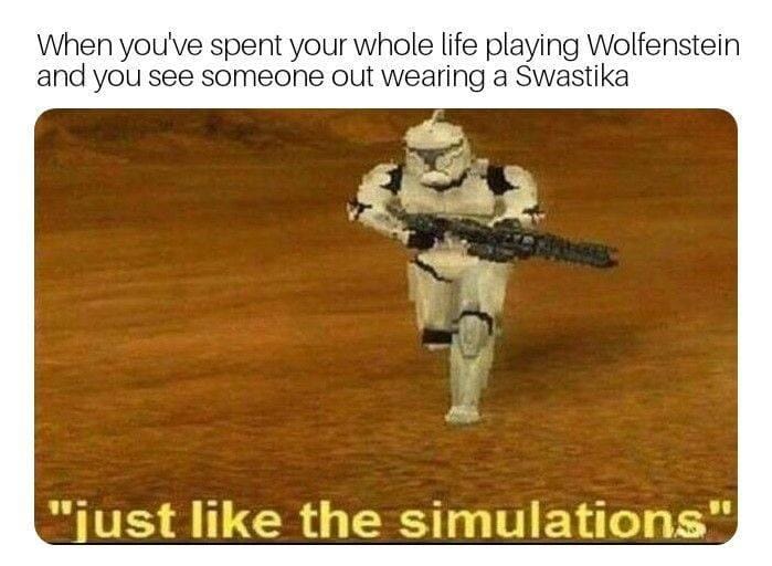 Okay, let's break down this meme using the frameworks you've requested. It's a layered piece, leveraging existing cultural touchstones to make a point about the blurring of reality and simulation. **Visual Description...