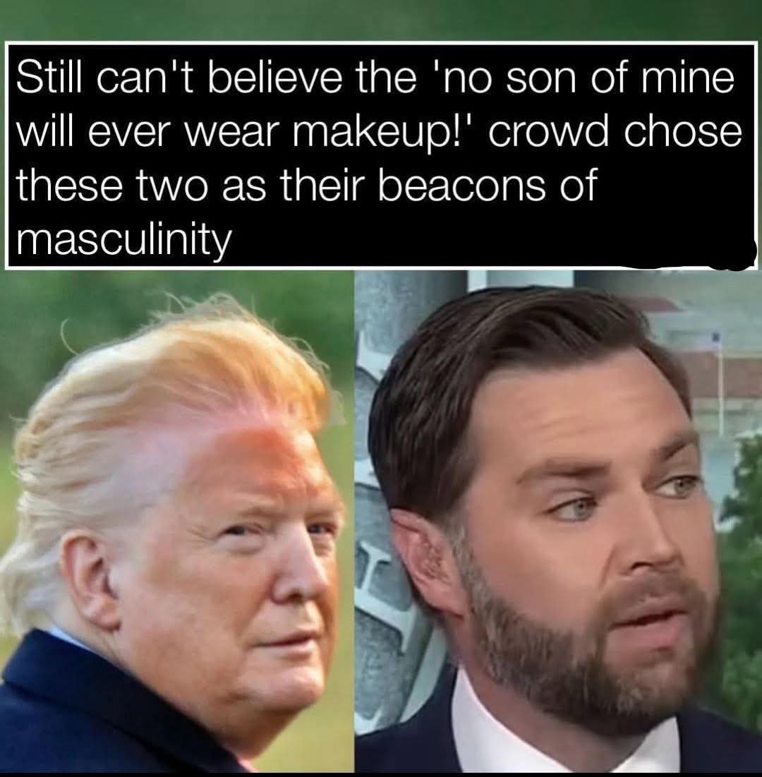 In the context of anti-fascism, this meme uses the trope of hyper-masculinity to argue that Trump's recent comments about women represent an exclusionary form of gender identity. It suggests that the reaction to his s...