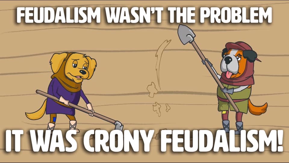 Okay, let's break down this image through several theoretical lenses. **Visual Description** The image is a cartoon illustration against a plain, light-brown background. It depicts two anthropomorphic dogs, seemingly...