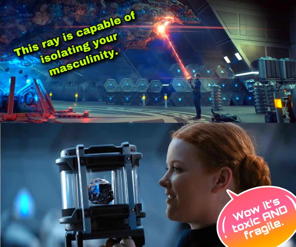 Okay, let's analyze this image using the requested theoretical frameworks. It's a meme format originating from a scene in the movie *Barbie* (2023), so much of the meaning hinges on that context. ## Visual Description...