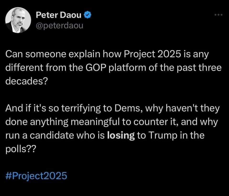 Okay, here's an analysis of the social media post (a tweet from Peter Daou) broken down into sections addressing the prompts. I will indicate why certain sections are *not* applicable, as some of these theoretical fra...