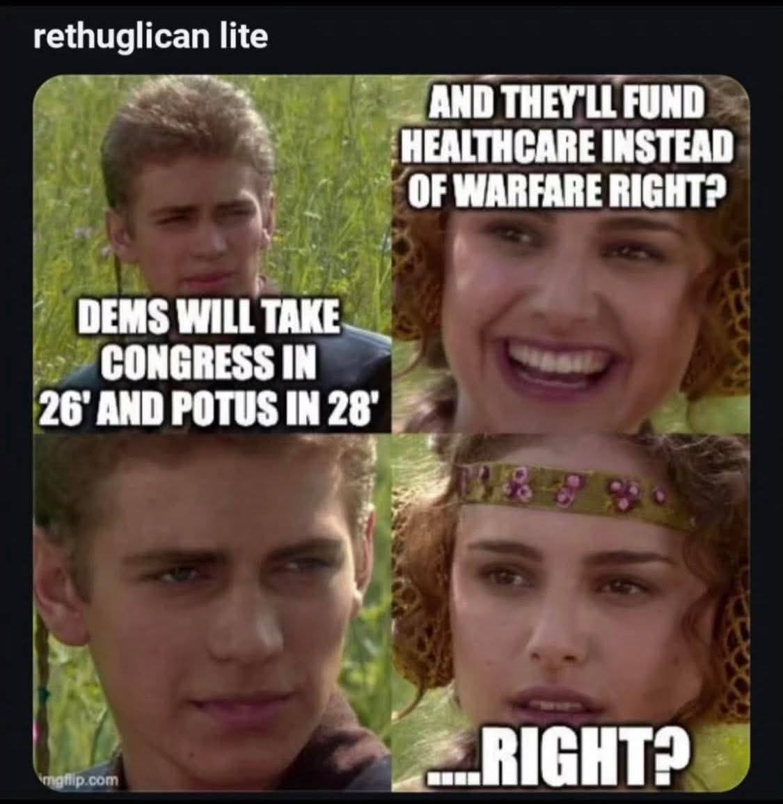 This image uses a political metaphor from *The Princess Bride* to satirize the expected consolidation of government power over market forces and policy priorities. From an Anti-Neoliberal perspective, it illustrates t...