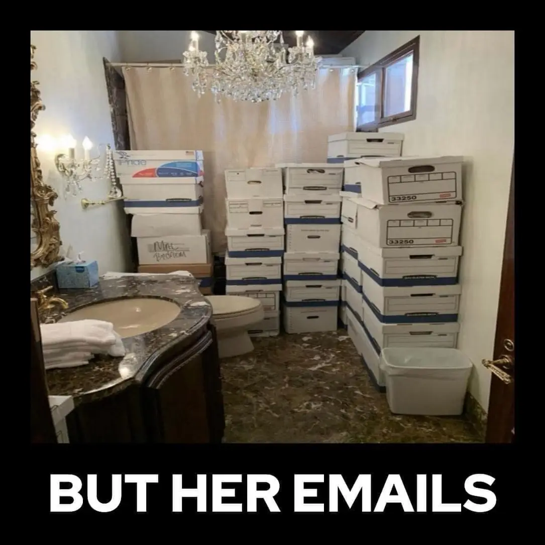 Okay, let's break down this image and the text "BUT HER EMAILS" using the lenses you’ve provided. Given the strong association of the phrase with the Hillary Clinton email controversy, the interpretation will naturall...